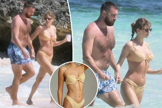  Critics and naysayers mercilessly attack Taylor Swift for sporting a minuscule swimsuit, and they shame Travis Kelce for his supposed 