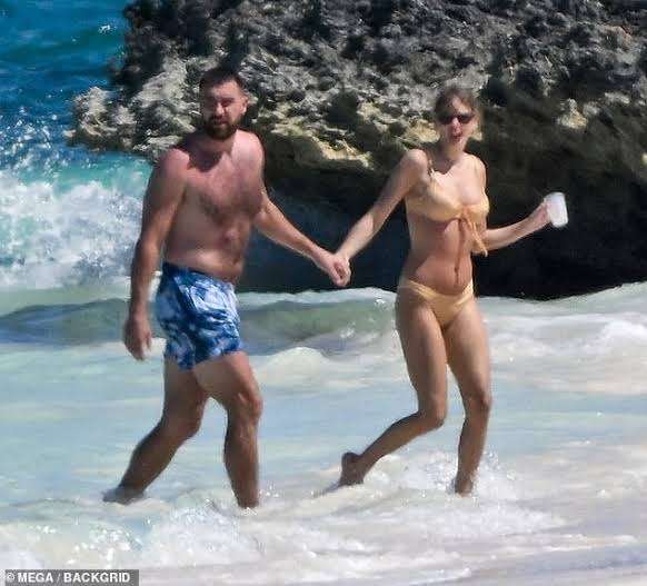  Critics and naysayers mercilessly attack Taylor Swift for sporting a minuscule swimsuit, and they shame Travis Kelce for his supposed "dad bod" while on their amorous trip to the Bahamas. However, loyal fans rise up in defense, telling detractors to "zip it" and let the couple enjoy their well-deserved holiday.