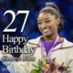 HAPPY BIRTHDAY! 🎂 Simone Biles, the most decorated American gymnast in history, is celebrating her 27th birthday today!