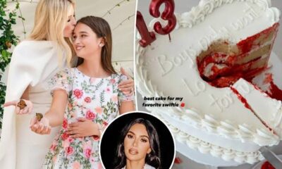 Kim Kardashian reacts as she is not happy as Donald Trump's granddaughter celebrates her milestone birthday with Taylor Swift-inspired cake.