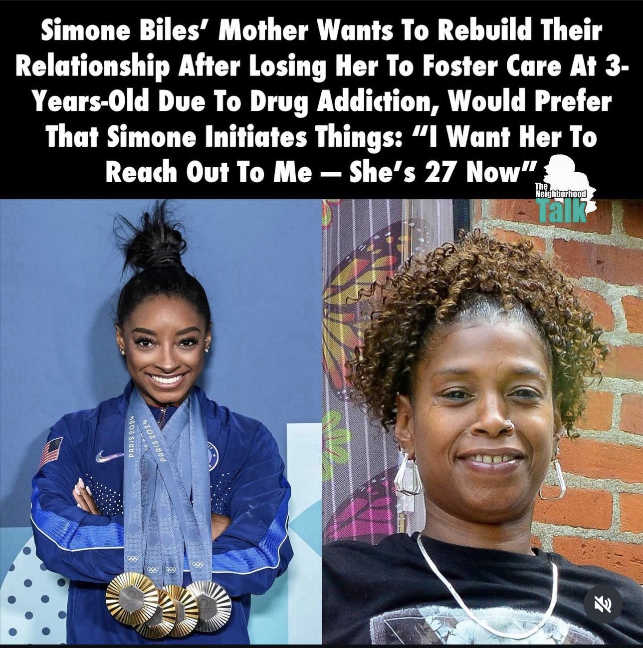 Simone Biles' Mother Wants To Rebuild Their Relationship After Losing Her To Foster Care At 3-Years-Old Due To Drug Addiction, Would Prefer That Simone Initiates Things: "I Want Her To Reach Out To Me—She's 27 Now."