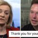 Elon Musk expressed gratitude to Liz Truss for her support, and the entire nation of Britain responded in unison.  