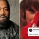 Why are you so petty!’ – Kanye West SLAMS Taylor Swift’s recent Move after BLOCKING his Album from reaching No. 1 when the Popstar DISSED Him by retitling her DISS Track ‘thank You aimEe’ to spell out ‘YE’, the original version spelled out ‘KIM’ – ‘Sweet REVENGE on Kanye West for Kelce dig’