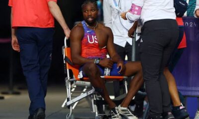 Breaking: After winning bronze in 200m, COVID-positive Noah Lyles leaves the stadium in a wheelchair. See more...