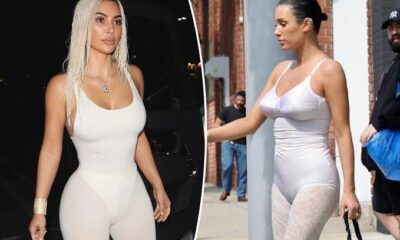 Kim Kardashian is under fire once again for allegedly copying Bianca Censori, as she grabbed attention at a Los Angeles market in a leotard and tights.  