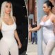 Kim Kardashian is under fire once again for allegedly copying Bianca Censori, as she grabbed attention at a Los Angeles market in a leotard and tights.  