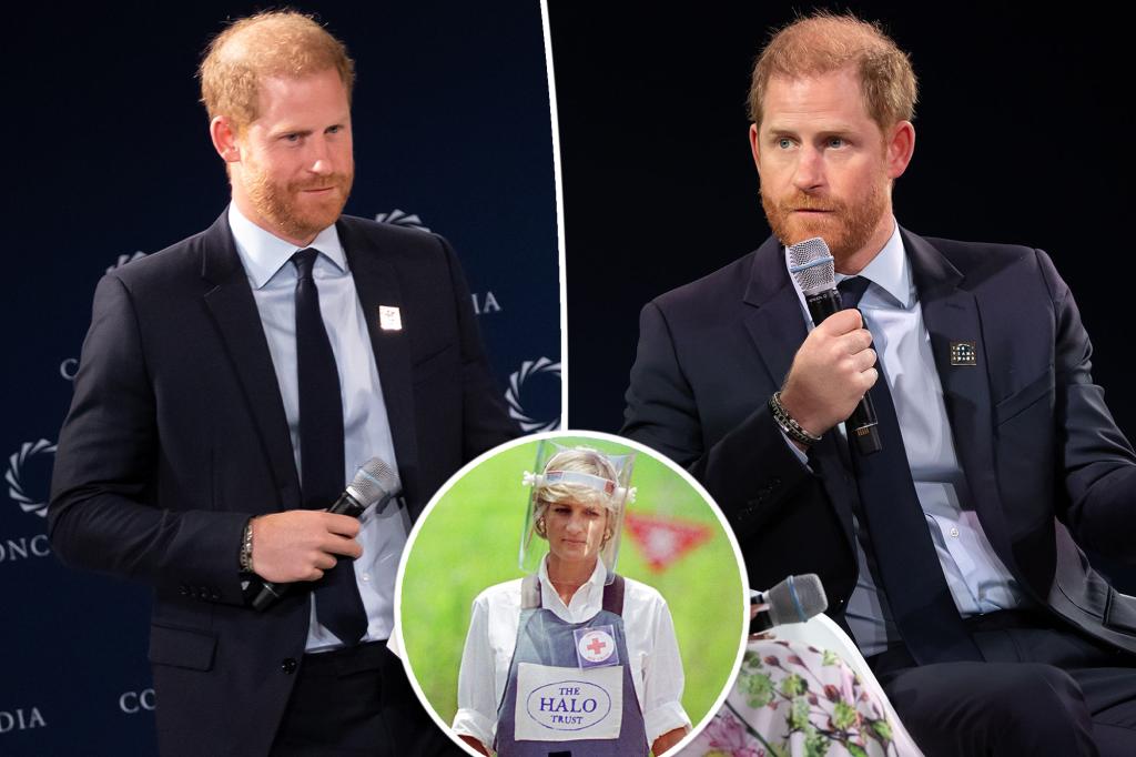 Prince Harry reveals he's working to fulfill Princess Diana’s landmine legacy.