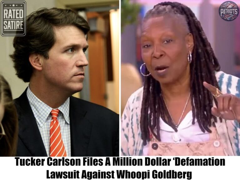 Tucker Carlson has filed a defamation lawsuit worth one million dollars against Whoopi Goldberg.  