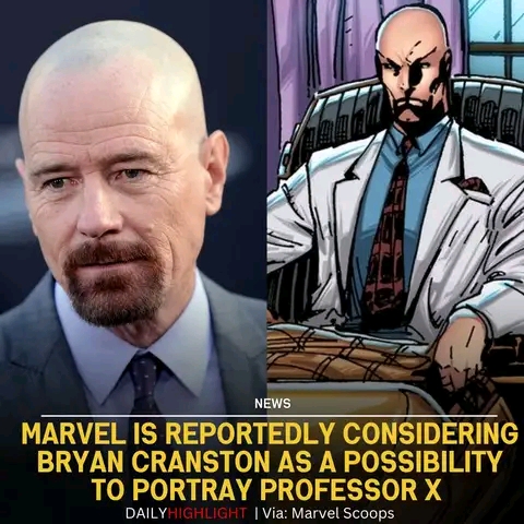 According to Marvel Updates, it’s being reported that Marvel is considering Bryan Cranston as a possibility to portray Professor X in a live-action X-Men MCU movie.