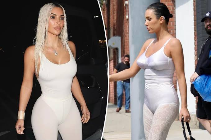 Kim Kardashian is under fire once again for allegedly copying Bianca Censori, as she grabbed attention at a Los Angeles market in a leotard and tights.