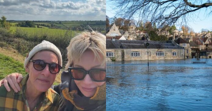 Ellen DeGeneres is RETURNING back to America after new $3.1m dream home was swamped by massive flooding just days after their move