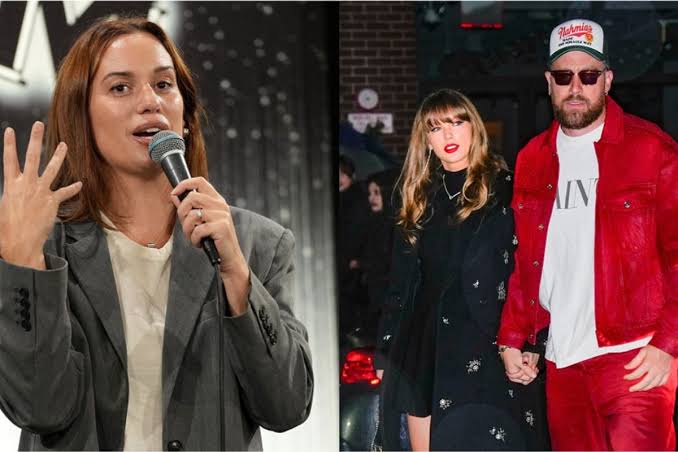 Taylor Swift’s Role In Travis Kelce’s Rise To Fame Mocked By Comedian Hannah Berner In Netflix Roast “Who knew, besides Travis Kelce, that you could become so popular with women by shooting loads into a billionaire?”